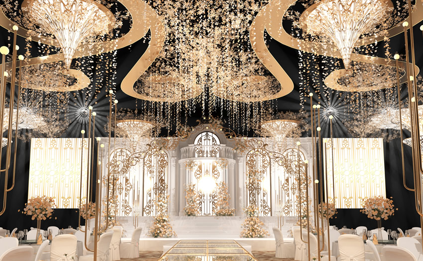 博尔塔拉花木兰喜事汇金色大厅效果展示